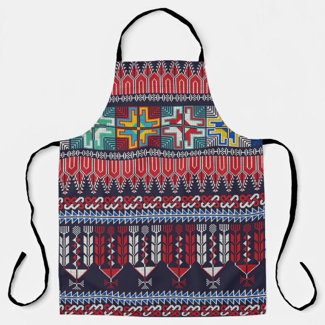 Palestinian Embroidery Motif Pattern. Apron (Front)