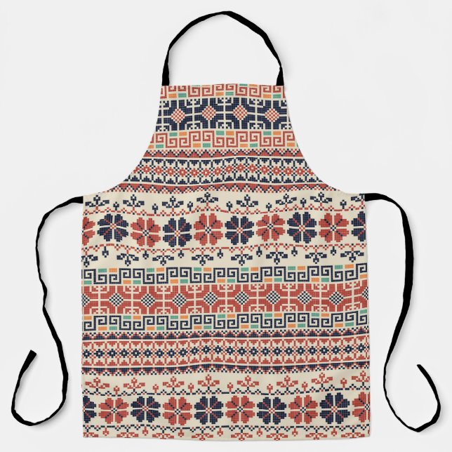 Palestinian Embroidery Motif: Traditional Beauty. Apron (Front)