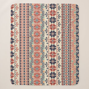 Palestinian Embroidery Motif: Traditional Beauty. Sherpa Blanket