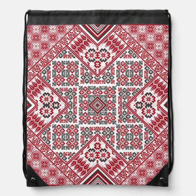 Palestinian Embroidery pattern 2  Drawstring Bag (Front)