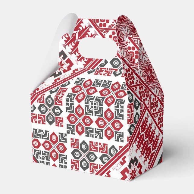 Palestinian Embroidery pattern 2  Favor Boxes (Front Side)