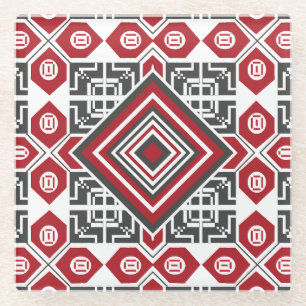Palestinian Embroidery pattern 2 Glass Coaster