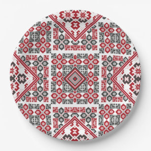 Palestinian Embroidery pattern 2 Paper Plates