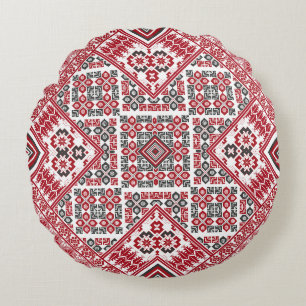 Palestinian Embroidery pattern 2  Round Pillow
