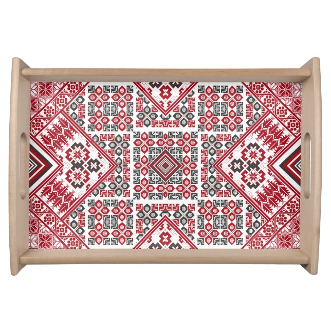 Palestinian Embroidery pattern 2  Serving Tray (Front)