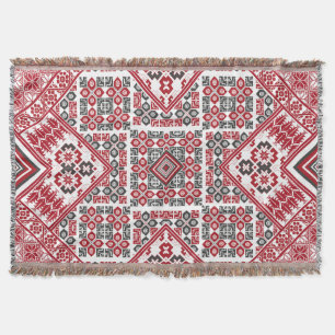 Palestinian Embroidery pattern 2 Throw Blanket