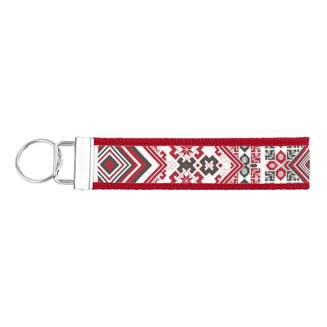 Palestinian Embroidery pattern 2   Wrist Keychain (Keys on Left)