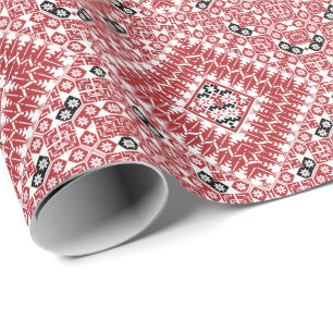 Palestinian Embroidery pattern 3 Throw Pillow Wrapping Paper
