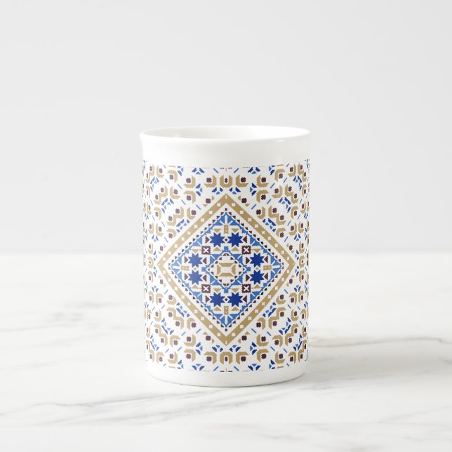Palestinian Embroidery pattern Printed Design Bone China Mug (Front)