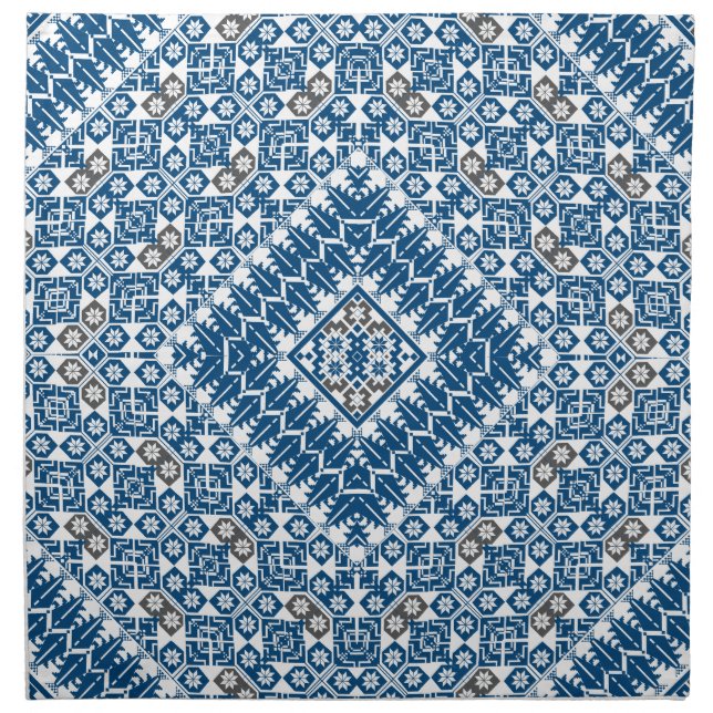 Palestinian Embroidery pattern Printed Design Cloth Napkin (Front)