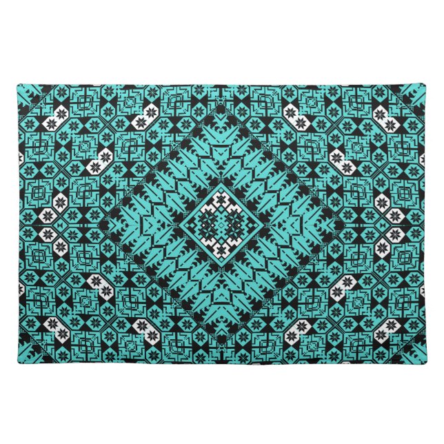 Palestinian Embroidery pattern Printed Design Cloth Placemat (Front)