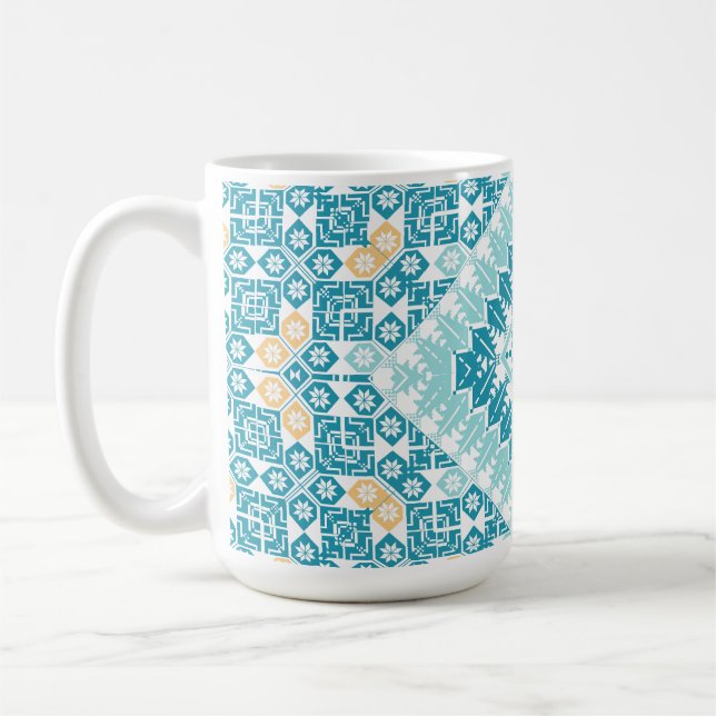 Palestinian Embroidery pattern Printed Design Coffee Mug (Left)
