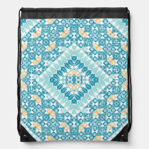 Palestinian Embroidery pattern Printed Design Drawstring Bag