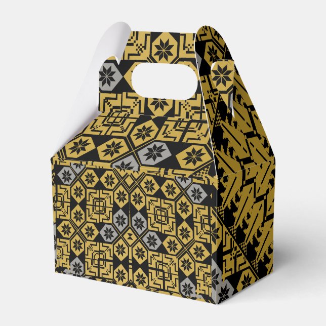 Palestinian Embroidery pattern Printed Design Favor Boxes (Front Side)