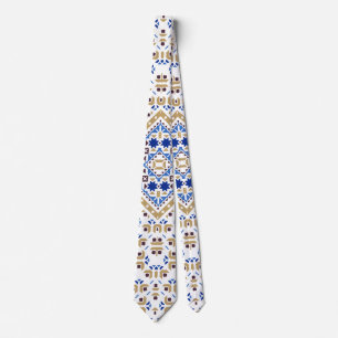 Palestinian Embroidery pattern Printed Design Neck Tie