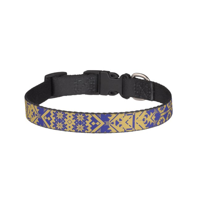 Palestinian Embroidery pattern Printed Design Pet Collar (Front)