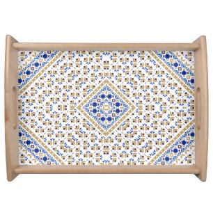 Palestinian Embroidery pattern Printed Design Serving Tray