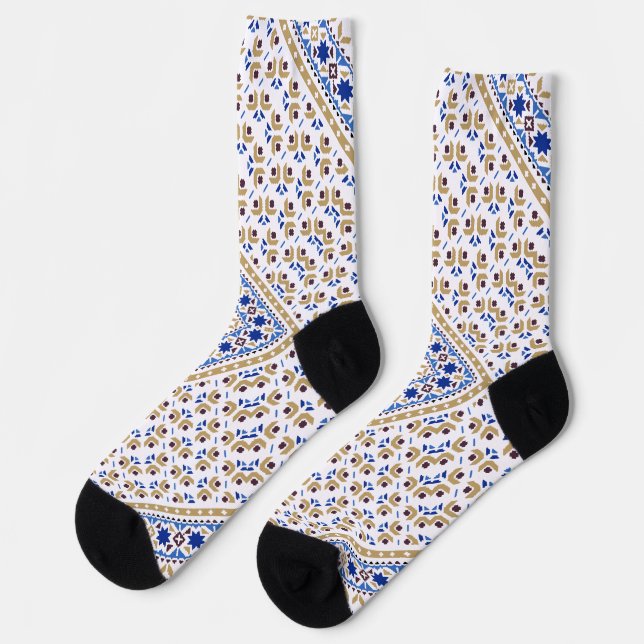 Palestinian Embroidery pattern Printed Design Socks (Left)