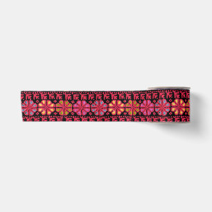 Palestinian Embroidery Tatreez printed Design 4 Satin Ribbon