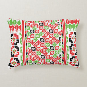Palestinian Embroidery Tatreez printed design Accent Pillow