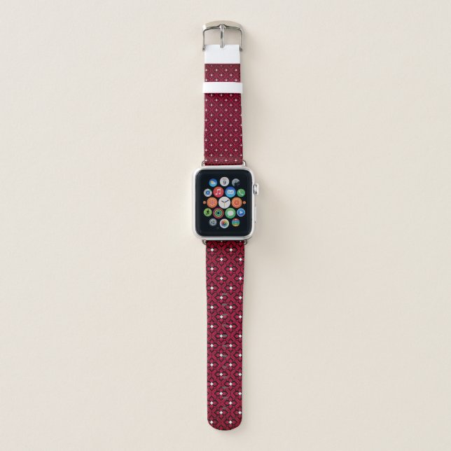 Palestinian Embroidery Tatreez printed design Apple Watch Band (Front)