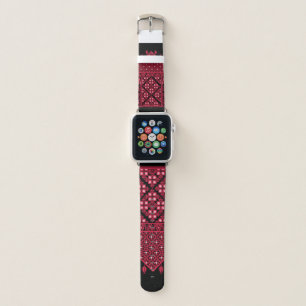 Palestinian Embroidery Tatreez printed design Apple Watch Band