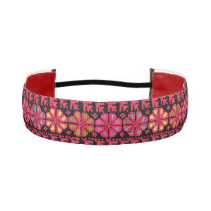 Palestinian Embroidery Tatreez printed Design Athletic Headband