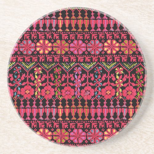 Palestinian Embroidery Tatreez printed Design Coaster