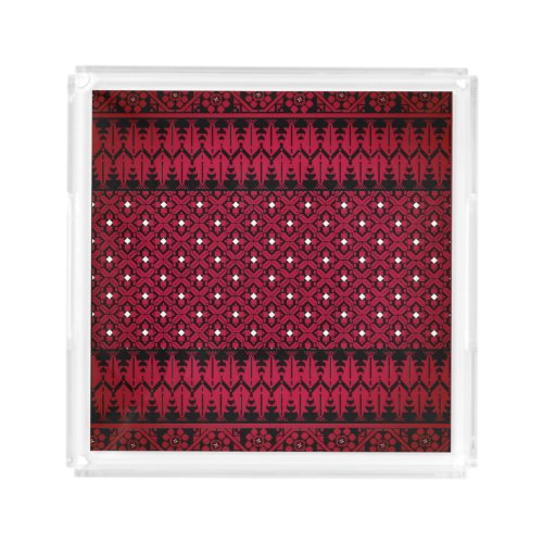 Palestinian Embroidery Tatreez printed design  Cro Acrylic Tray