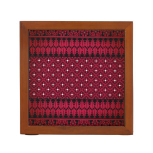 Palestinian Embroidery Tatreez printed design Desk Organizer