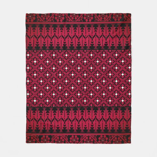 Palestinian Embroidery Tatreez printed design Fleece Blanket