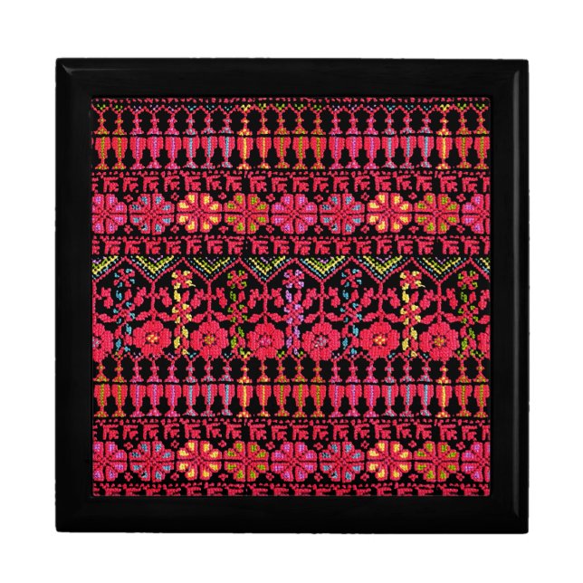 Palestinian Embroidery Tatreez printed Design Gift Box (Front)