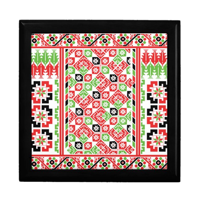 Palestinian Embroidery Tatreez printed design  Gift Box (Front)