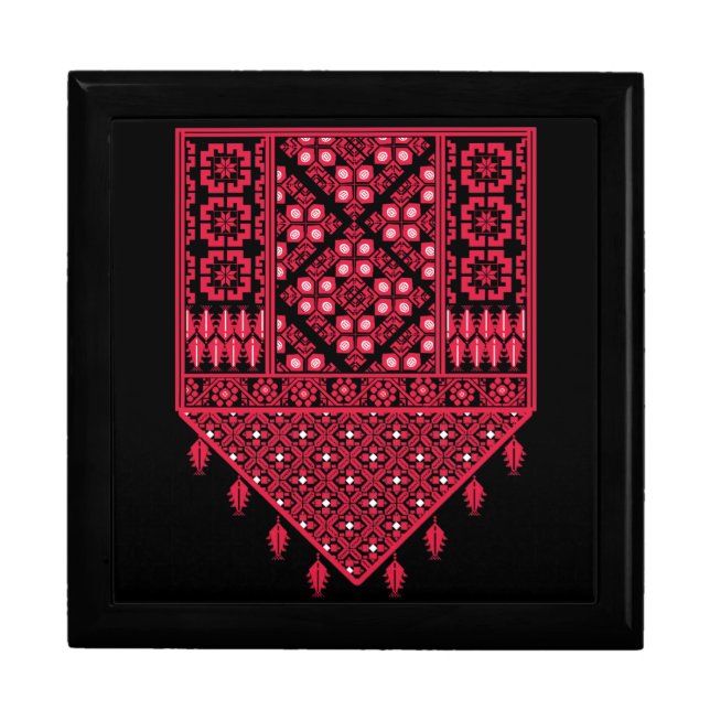 Palestinian Embroidery Tatreez printed design Gift Box (Front)