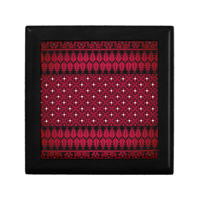 Palestinian Embroidery Tatreez printed design Gift Box (Front)