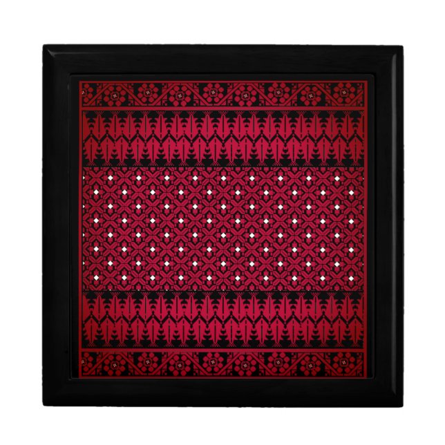 Palestinian Embroidery Tatreez printed Design Gift Box (Front)
