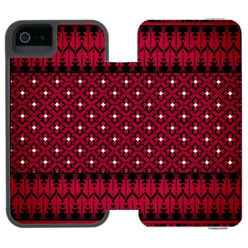 Palestinian Embroidery Tatreez printed design  iPhone SE55s Wallet Case