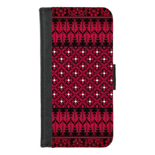 Palestinian Embroidery Tatreez printed design iPhone 8/7 Wallet Case
