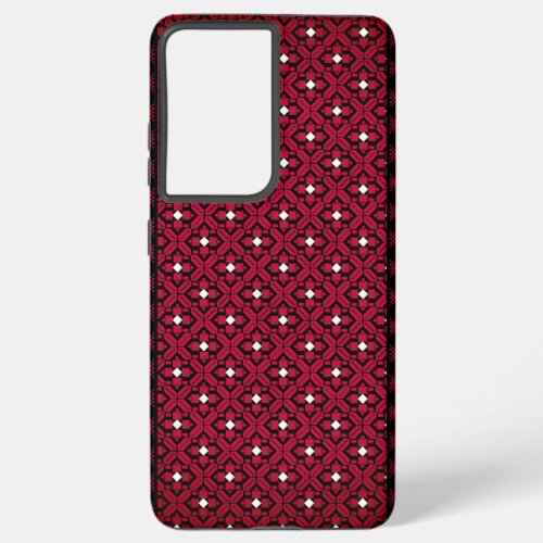 Palestinian Embroidery Tatreez printed design  Samsung Galaxy S21 Ultra Case