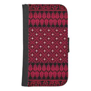 Palestinian Embroidery Tatreez printed design Galaxy S4 Wallet Case