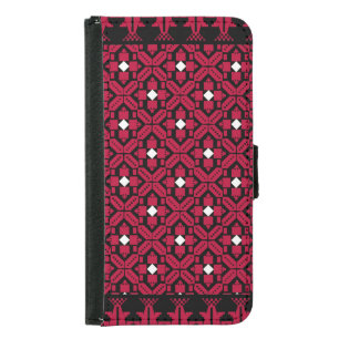 Palestinian Embroidery Tatreez printed design Samsung Galaxy S5 Wallet Case