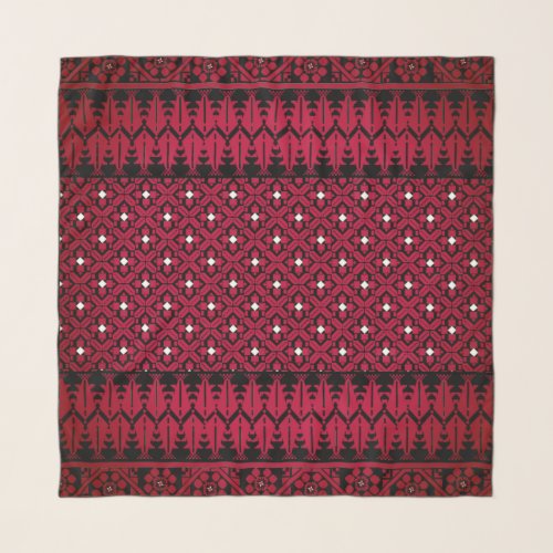 Palestinian Embroidery Tatreez printed design  Scarf