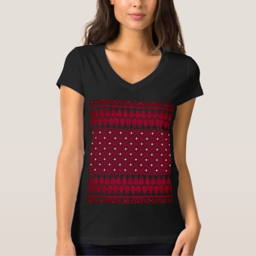Palestinian Embroidery Tatreez printed design T_Shirt
