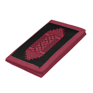 Palestinian Embroidery Tatreez printed design Tri-fold Wallet