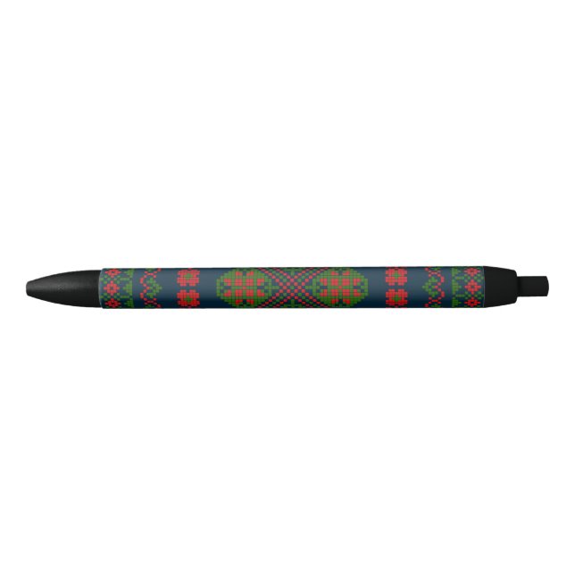 Palestinian Embroidery Tatreez red green 5 Pattern Pen (Front)