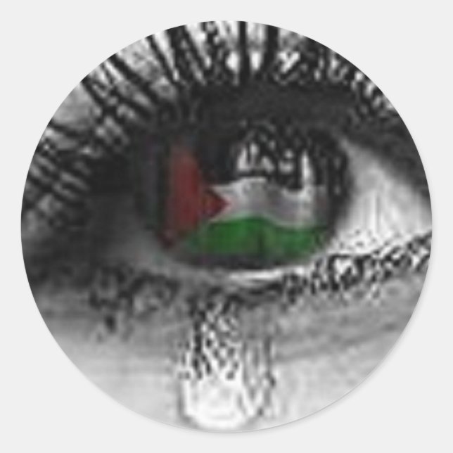 Palestinian Eye Classic Round Sticker (Front)