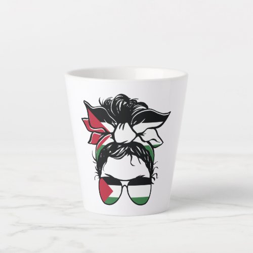 Palestinian flag accessories design latte mug