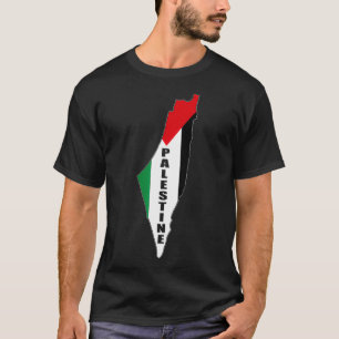 Palestinian Flag and Map Palestine Pride Cool T-Shirt
