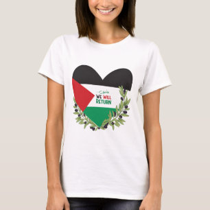 Palestinian Flag and Olive Branches T-Shirt