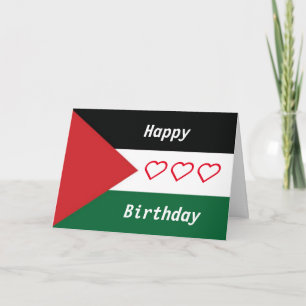 Palestinian flag birthday card